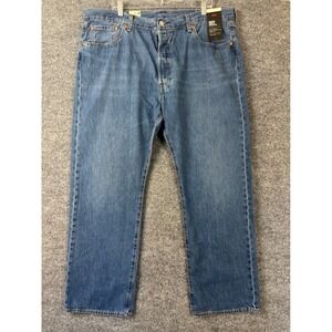 Levi's 501 Jeans Mens 41x29 Blue Original Lightweight Premium Straight Leg Denim